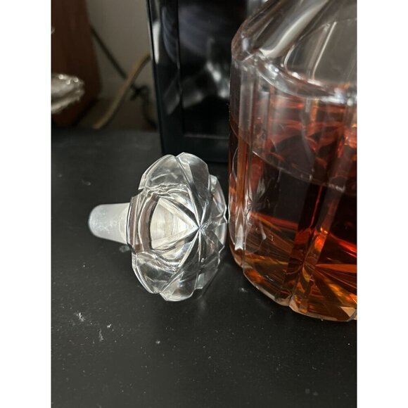 Georgian Lead Glass Decanter 3 Neck Rings and Mushroom Stopper, circa 1820 - Picture 6 of 8